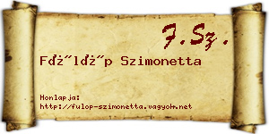 Fülöp Szimonetta névjegykártya